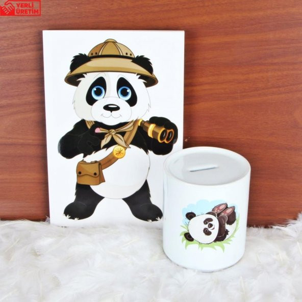 Macera Dolu Aşık Panda Günlük Hatıra Defteri Panda Kumbara Hediye Seti