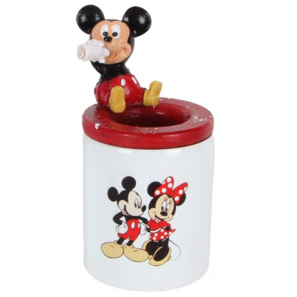 Mickey Mouse Minnie Mouse Biblolu Kalemlik Mickey Minnie Kumbara Hediye Seti - 3