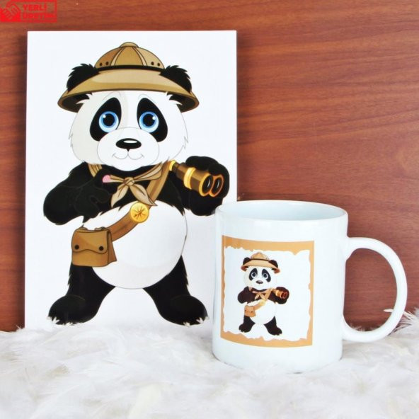 Macera Dolu Aşık Panda Günlük Hatıra Defteri Panda Kupa Hediye Seti