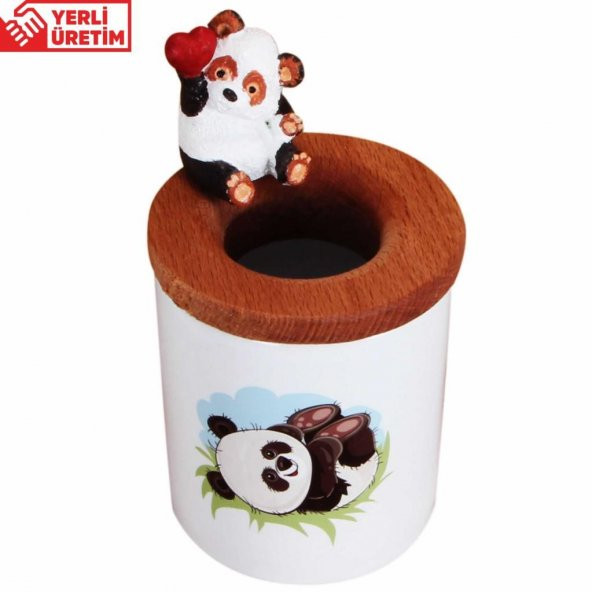 Panda   Günlük Hatıra Defteri Panda Işıklı Masa Gece Lambası Kalemlik Hediye Seti - 3