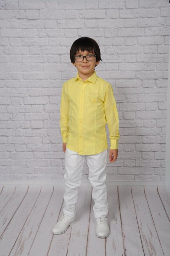 Keten Erkek Çocuk Gömlek - 4