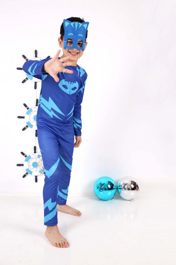 Pijamaskeliler Kedi Çocuk Kostümü Maskeli Pjmasks Kedi Çocuk