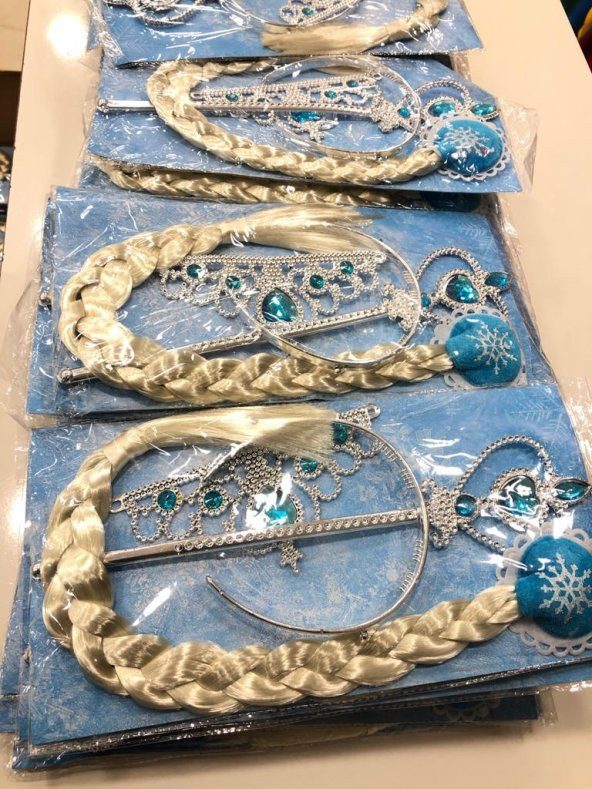 Frozen Elsa Saç Asa Taç Set Takım - 2