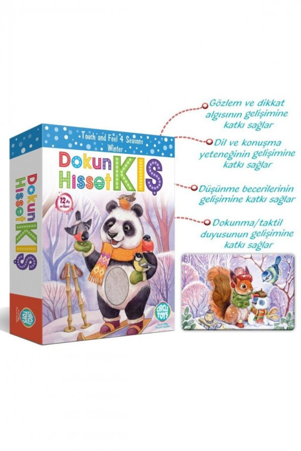 Dokun Hisset Kış 18 Kart Çocuk Eğitici Kitap Kart - 2