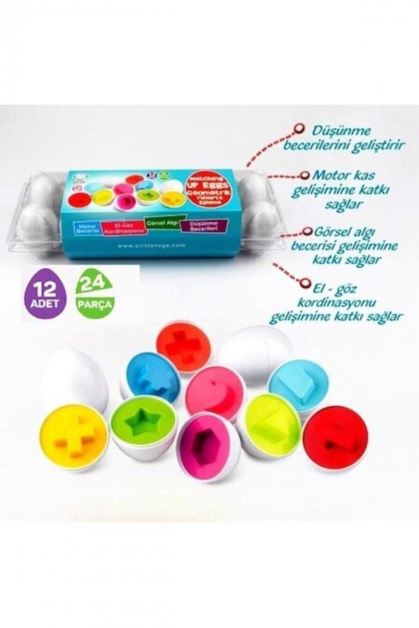 12li Geometrik Yumurta Eşleme Oyunu - 2