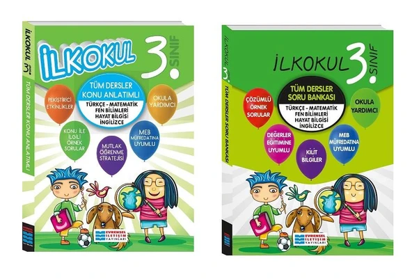 Evrensel İletişim 3. Sınıf Tüm Dersler Konu Anlatım+Soru Bankası
