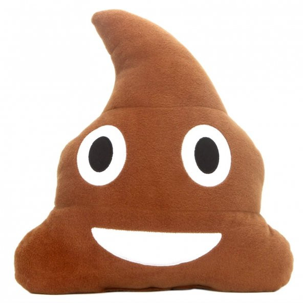 Gülen Poo Emoji Yastık