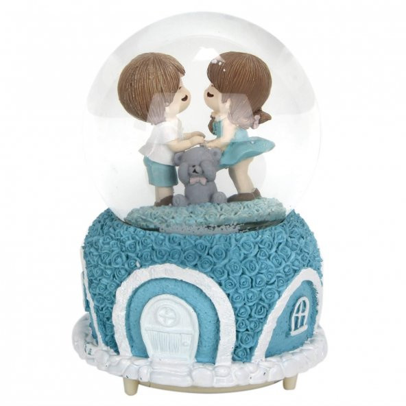 İlk Buluşma Romantik Otomatik Kar Püskürten Su Küresi Büyük Boy Kar Küresi