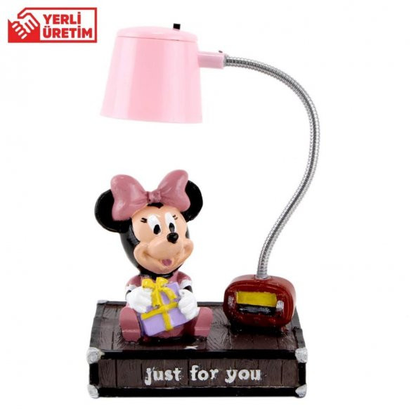 Minnie Mouse Pembe  Masa Gece Lambası Işıklı Biblo