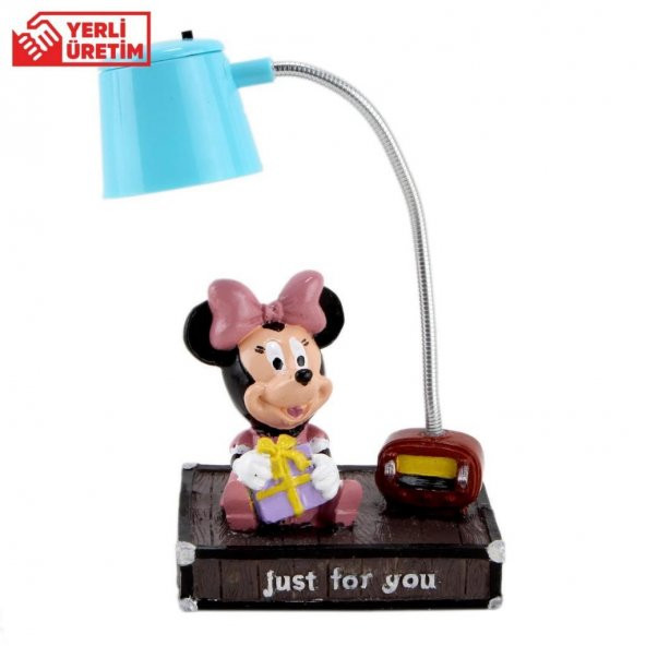 Minnie Mouse Mavi Masa Gece Lambası Işıklı Biblo