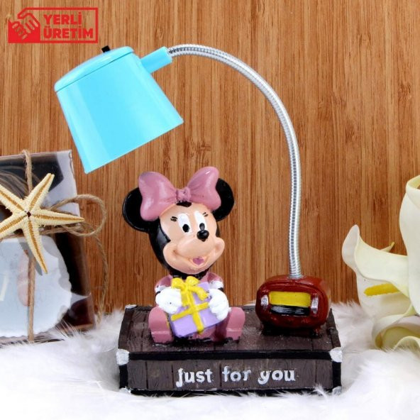 Minnie Mouse Mavi Masa Gece Lambası Işıklı Biblo - 3