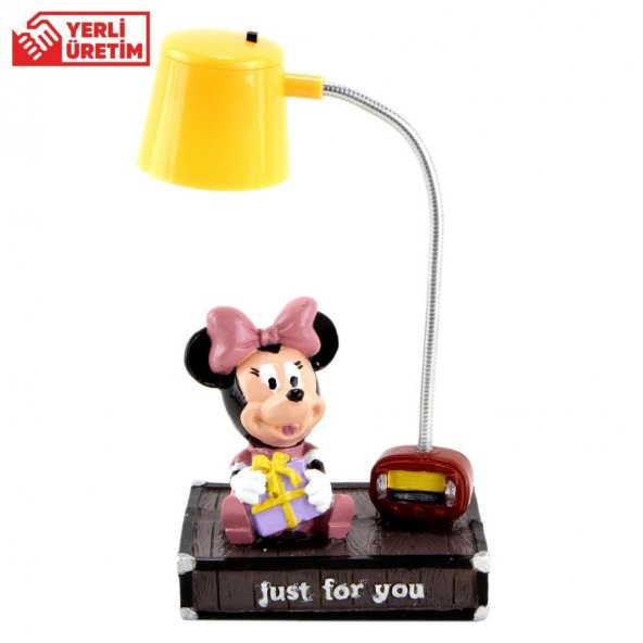Minnie Mouse Sarı Masa Gece Lambası Işıklı Biblo