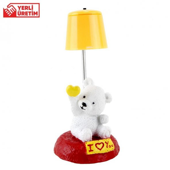 Sevimli Taraftar Panda Sarı Kırmızı Panda Masa Gece Lambası Işıklı Biblo - 2