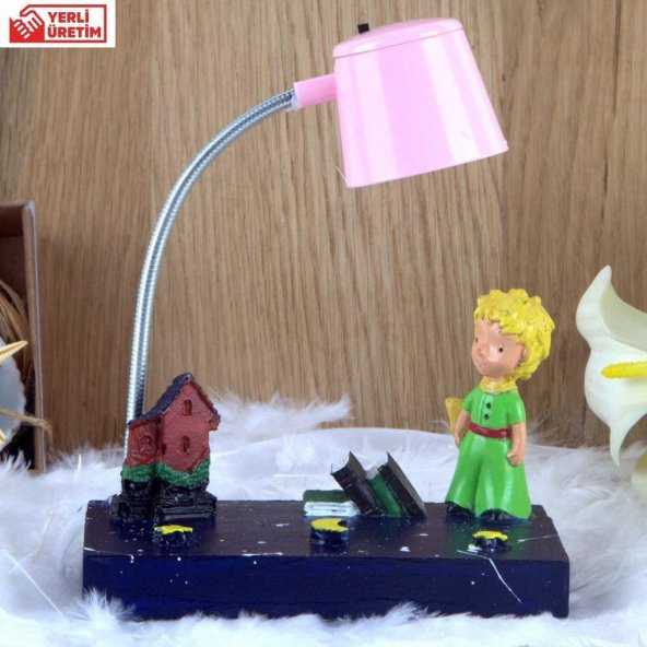 Küçük Prens Pembe  Masa Gece Lambası Işıklı Biblo Küçük Prensin Hayal Dünyası - 3