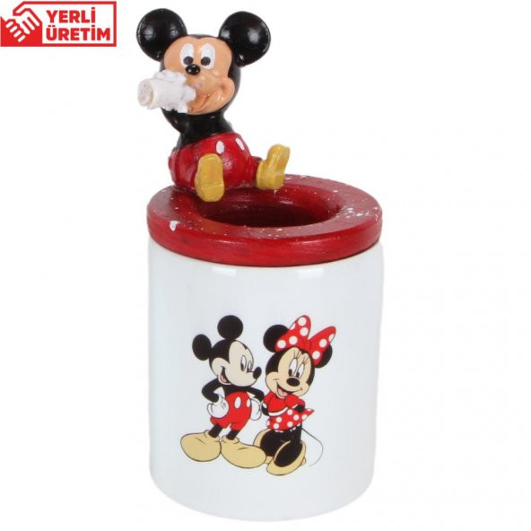 Mickey Mouse Minnie Mouse Kalemlik Seramik