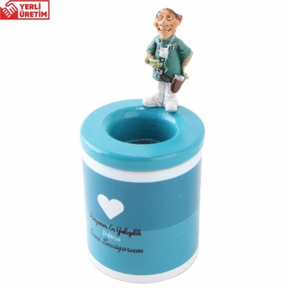 Dünyanın En Yakışıklı Doktoru Kalemlik Dişçi Biblo Detaylı Seramik Kalemlik - 2