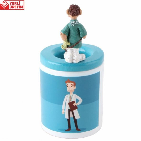 Dünyanın En Yakışıklı Doktoru Kalemlik Dişçi Biblo Detaylı Seramik Kalemlik - 3