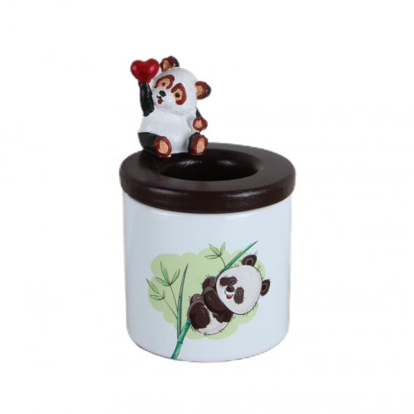 Afacan Panda Kalemlik Masum Panda Biblo Seramik Kalemlik - 2