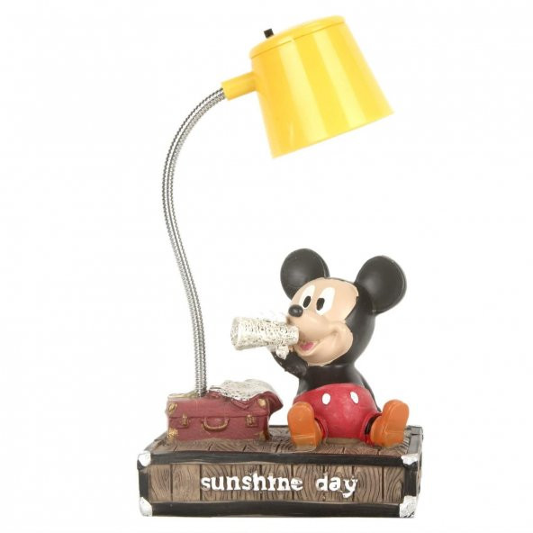 Mickey Mouse Sarı Masa Gece Lambası Işıklı Biblo