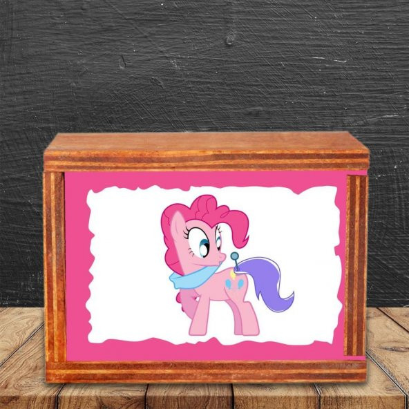 Pembe Unicorn Ahşap Doğal Kutulu Kupa - 3