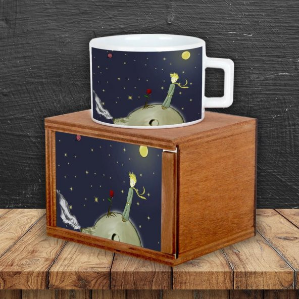 Küçük Prens Büyük Biblo Küçük Prens Büyük Yastık Kutulu Kupa 1 Üçlü Hediye Seti - 4