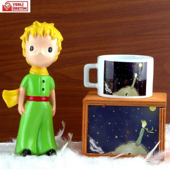 Küçük Prens Dörtlü Hediye Set Küçük Prens Kutulu Kupa 1 Büyük Yastık Çift Biblo - 2