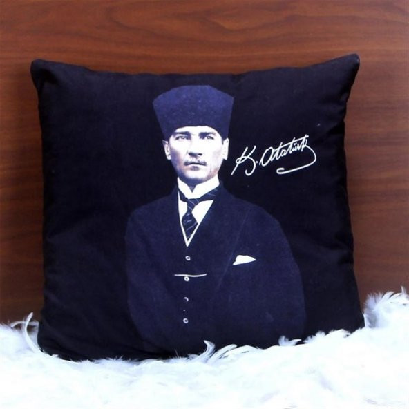 Atatürk Büyük Boy Yastık Kırlent - 2