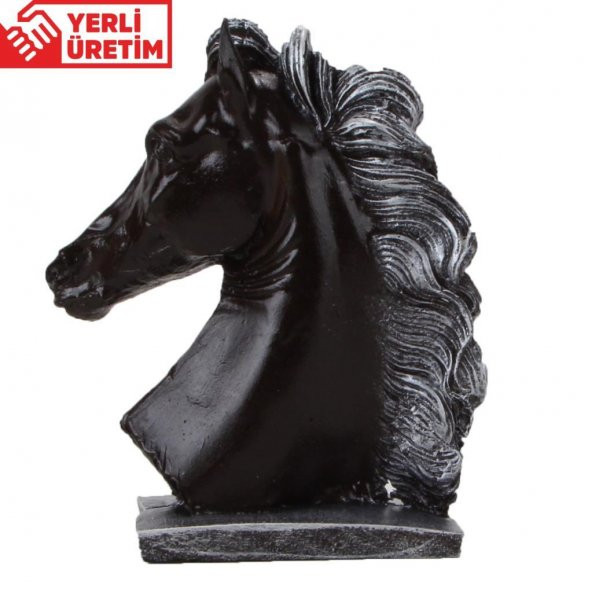 Kahverengi At Dekoratif İkili Poliüretan Biblo Hediye Seti - 2