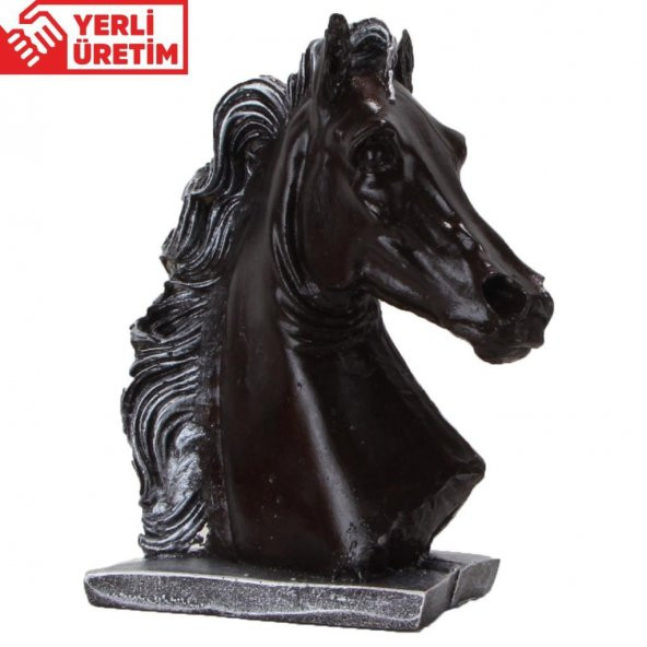 Kahverengi At Dekoratif İkili Poliüretan Biblo Hediye Seti - 3