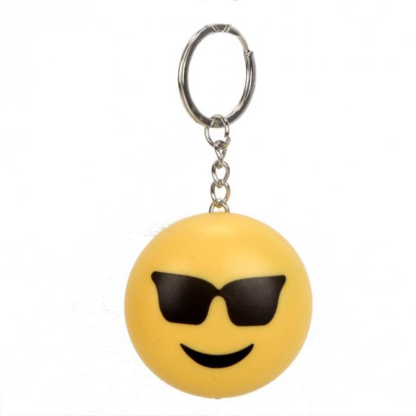 Emoji Işıklı Sesli Anahtarlık
