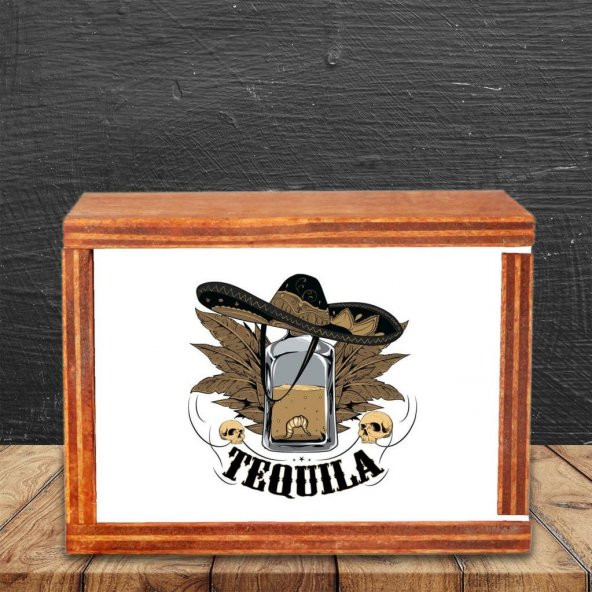 Tequila Ahşap Doğal Kutulu Kupa - 3