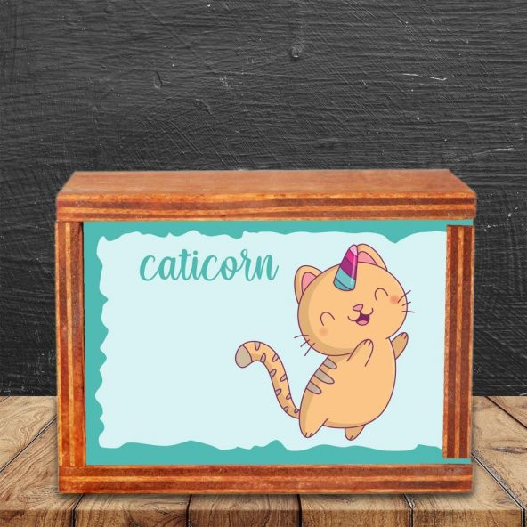 Caticorn Ahşap Doğal Kutulu Kupa - 3