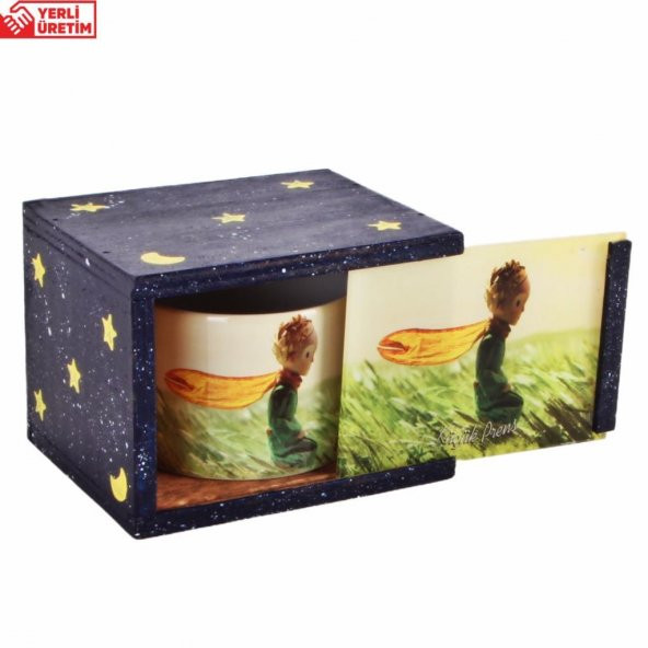 Küçük Prens Ahşap Kutulu Kupa 3D - 2