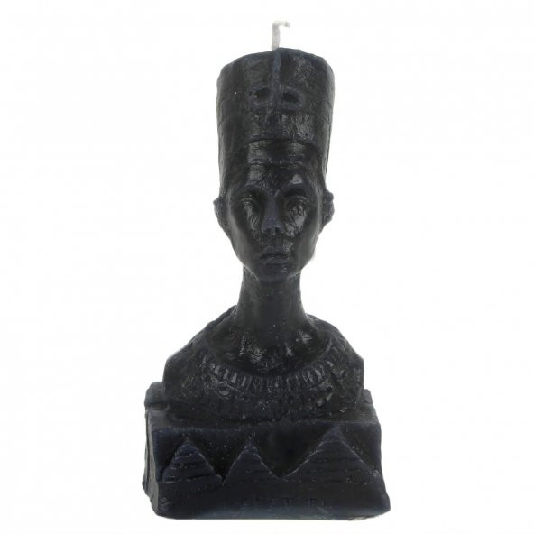 Nefertiti Dekoratif Büst Mum Siyah