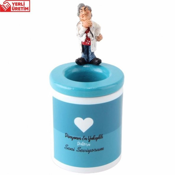 Dünyanın En Yakışıklı Doktoru Kalemlik Doktor Biblo Detaylı Seramik Kalemlik