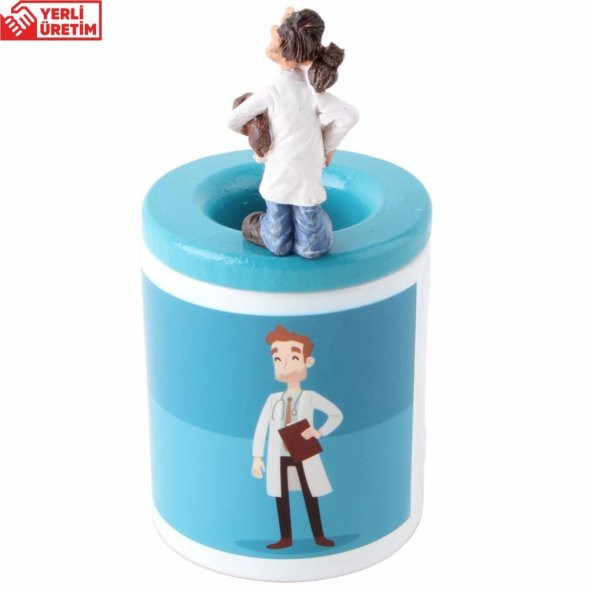 Dünyanın En Yakışıklı Doktoru Kalemlik Veteriner Hekim Biblo Seramik Kalemlik - 3