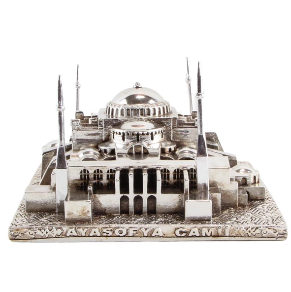 Ayasofya Camii Işıklı Hediyelik Biblo Gece Lambası Ayasofya-İ Kebir Camii Şerifi Gümüş - 2