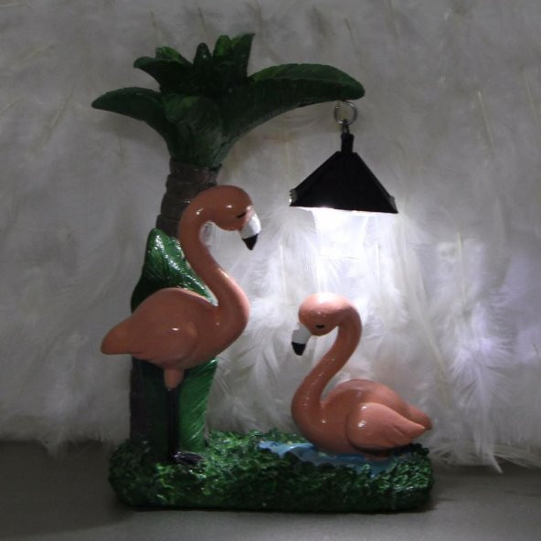 Flamingoların Aşkı Gece Lambası Işıklı Biblo Flamingo B6 - 2