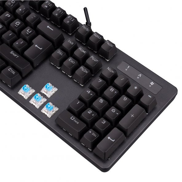 Everest KB-GX7 Bluesky Full Rainbow 9 Renk Mavi Switch Deri Bilek Destekli Mekan - 5