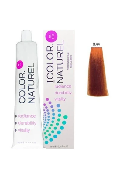 Color Naturel Kalıcı Saç Boyası 100 ml 8.44 Açık Yoğun Bakır