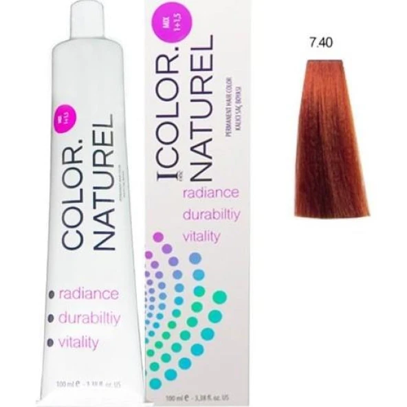 Color Naturel Kalıcı Saç Boyası 100 ml 7.40 Doğal Bakır ürün görseli