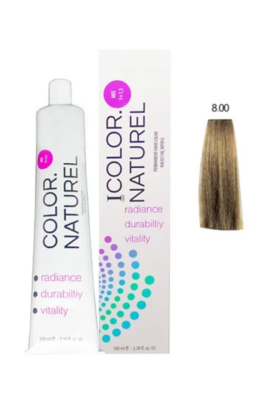 Color Naturel Kalıcı Saç Boyası 100 ml 8.00 Yoğun Açık Kumral