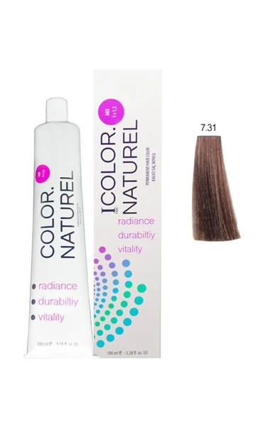 Color Naturel Kalıcı Saç Boyası 100 ml 7.31 Altın Küllü Kumral