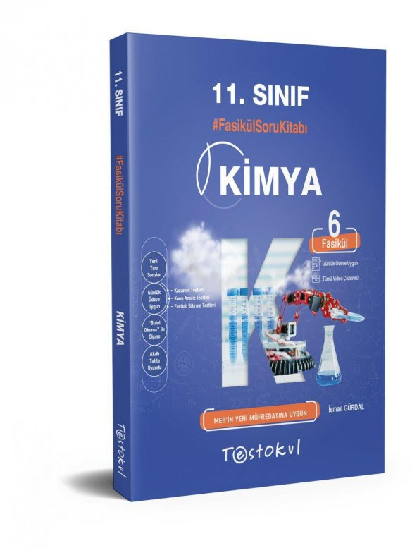 Testokul 11. Sınıf Kimya Fasikül Soru Bankası (6 Fasikül)