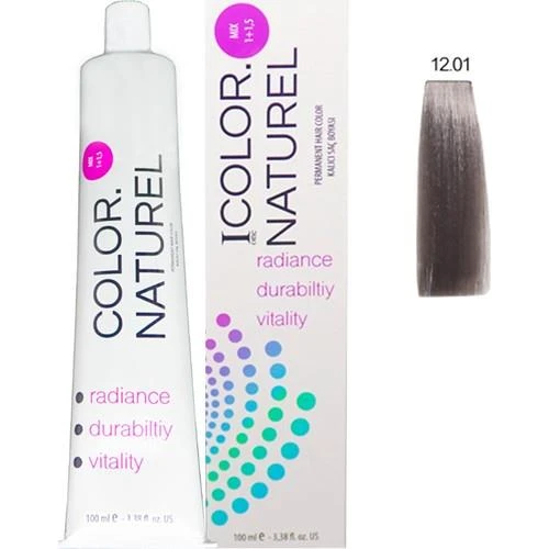 Color Naturel Kalıcı Saç Boyası 100 ml 12.01 Küllü Platin