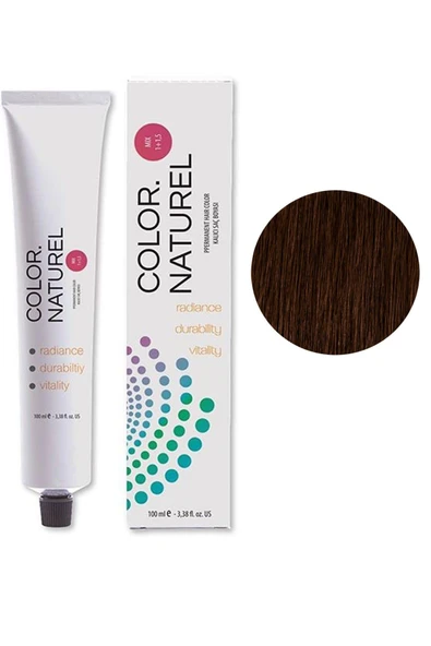 Color Naturel Kalıcı Saç Boyası 100 ml 4.75 Yoğun Sıcak Kestane