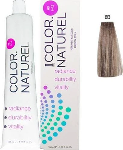 Color Naturel Kalıcı Saç Boyası 100 ml 8B Orta Bej
