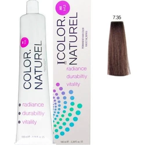 Color Naturel Kalıcı Saç Boyası 100 ml 7.35 Açık Altın Akaju