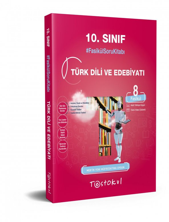 Testokul 10. Sınıf Türk Dili ve Edebiyatı Fasikül Soru Bankası  (8 Fasikül)