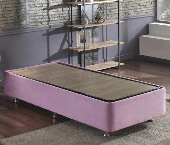 Niron  Pinky Baza - 120x200 cm Tek Kişilik Sandıklı Pembe Kumaş Baza Silinebilir Soho Kumaş Niron - 2